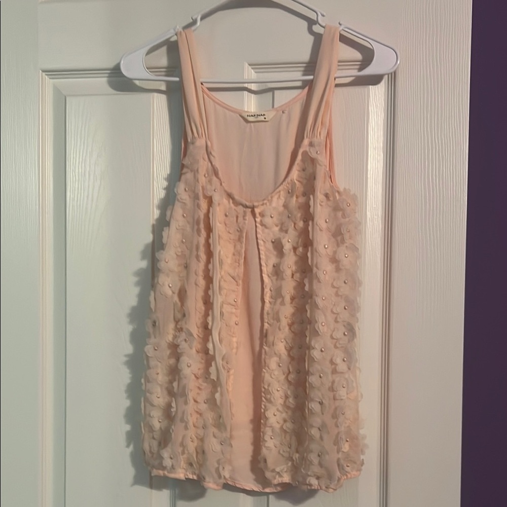 Women's Cream Sleeveless Top